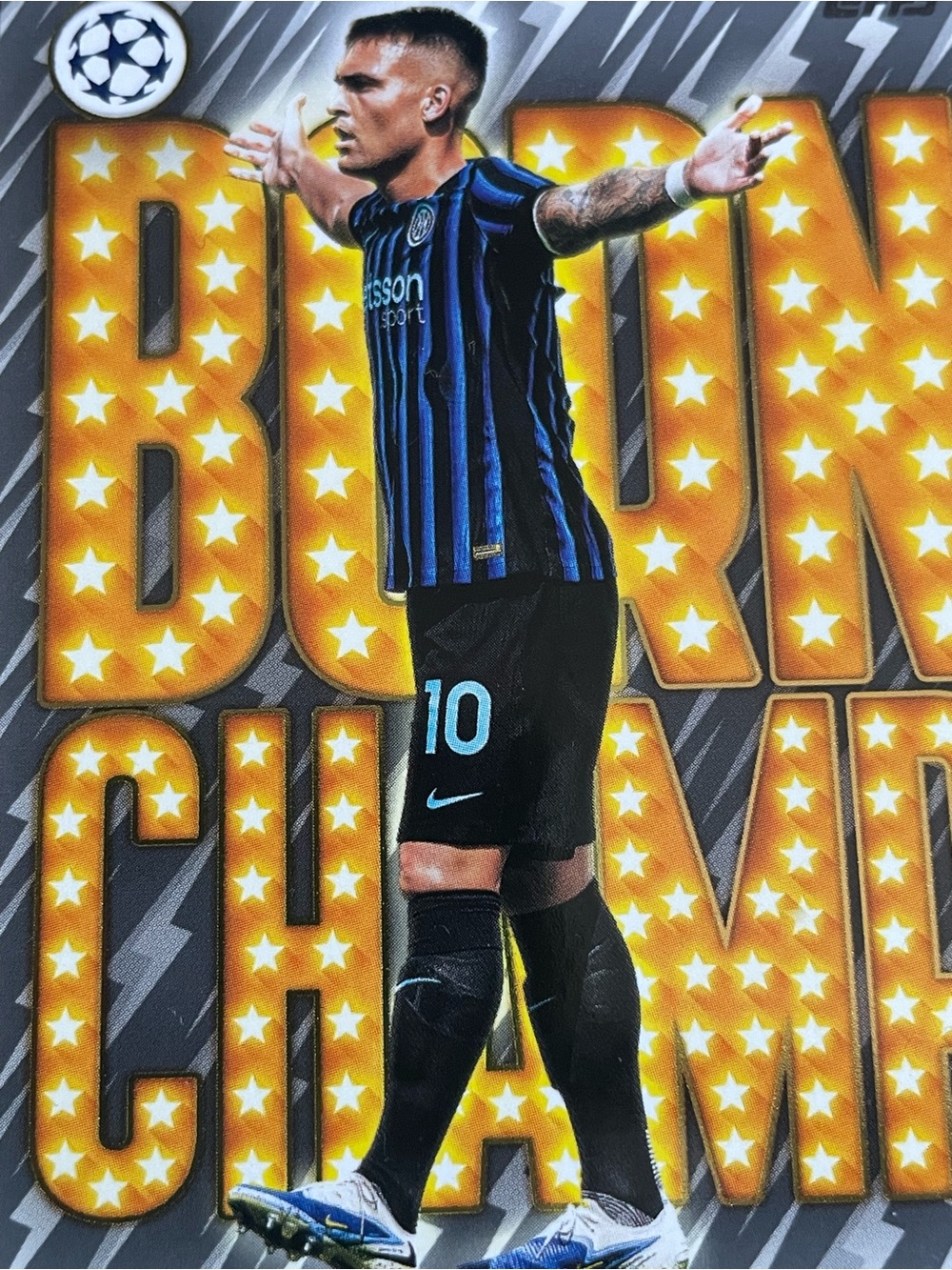 Lautaro Martínez 25/26 Topps UEFA Club Competitions Milan Born Champ #BC-7 Card - Picture 4 of 7